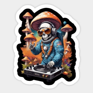 Psychedelic Dj Astronaut - Catsondrugs.com - astronaut, space, stars, galaxy, nasa, cool, planets, funny, universe, astros, astronomy, trippy, surreal, asteroidday, planet Sticker